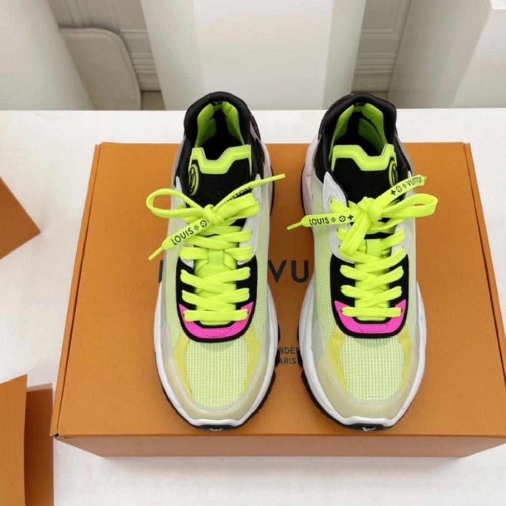 Neon Green and Black Sneakers LV